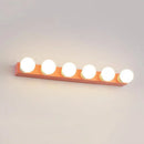 GobekUsa Macaron Style Metallic Vanity Light Fixture - Pink/Yellow - 3/4 Lights for Bedroom Wall Lighting
