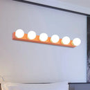 GobekUsa Macaron Style Metallic Vanity Light Fixture - Pink/Yellow - 3/4 Lights for Bedroom Wall Lighting
