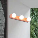 GobekUsa Macaron Style Metallic Vanity Light Fixture - Pink/Yellow - 3/4 Lights for Bedroom Wall Lighting