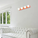 GobekUsa Macaron Style Metallic Vanity Light Fixture - Pink/Yellow - 3/4 Lights for Bedroom Wall Lighting