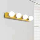 GobekUsa Macaron Style Metallic Vanity Light Fixture - Pink/Yellow - 3/4 Lights for Bedroom Wall Lighting