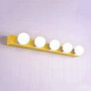 GobekUsa Macaron Style Metallic Vanity Light Fixture - Pink/Yellow - 3/4 Lights for Bedroom Wall Lighting