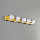 GobekUsa Macaron Style Metallic Vanity Light Fixture - Pink/Yellow - 3/4 Lights for Bedroom Wall Lighting