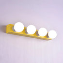 GobekUsa Macaron Style Metallic Vanity Light Fixture - Pink/Yellow - 3/4 Lights for Bedroom Wall Lighting