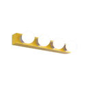 GobekUsa Macaron Style Metallic Vanity Light Fixture - Pink/Yellow - 3/4 Lights for Bedroom Wall Lighting
