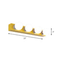 GobekUsa Macaron Style Metallic Vanity Light Fixture - Pink/Yellow - 3/4 Lights for Bedroom Wall Lighting