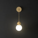 GobekUsa Modern Orb Wall Lamp with Milky Glass Shade - Elegant Gold Sconce Light