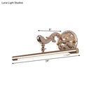 GobekUsa Modern LED Gold Vanity Mirror Light for Bathroom - Wall Mounted Tube Shaped Lamp, Metallic Finish (16"/22" Dia)