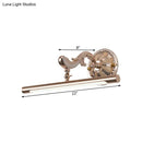 GobekUsa Modern LED Gold Vanity Mirror Light for Bathroom - Wall Mounted Tube Shaped Lamp, Metallic Finish (16"/22" Dia)