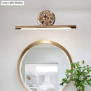 GobekUsa Modern LED Gold Vanity Mirror Light for Bathroom - Wall Mounted Tube Shaped Lamp, Metallic Finish (16"/22" Dia)