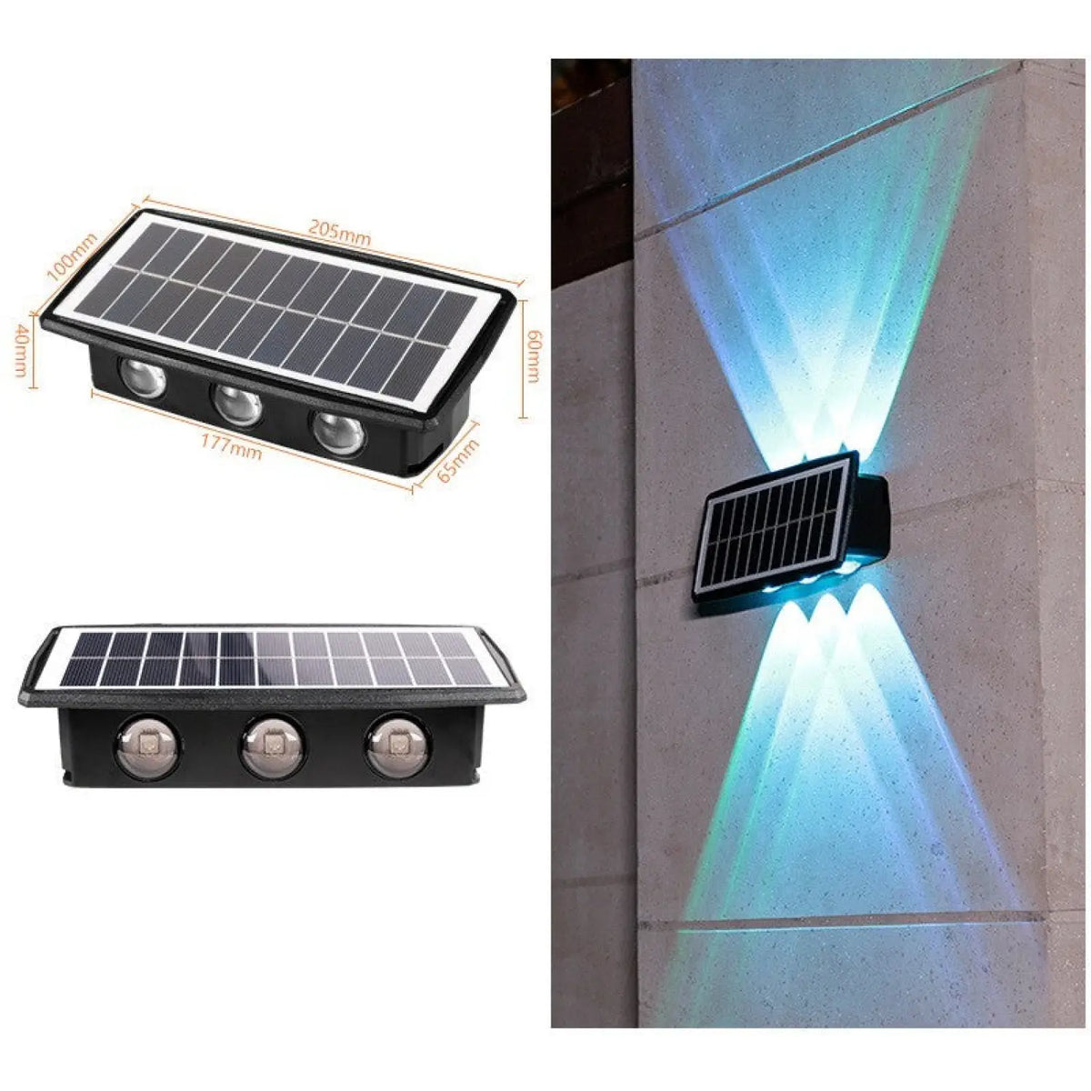 Modern Outdoor Solar Wall Lights with Waterproof Design, photo 6 of 11