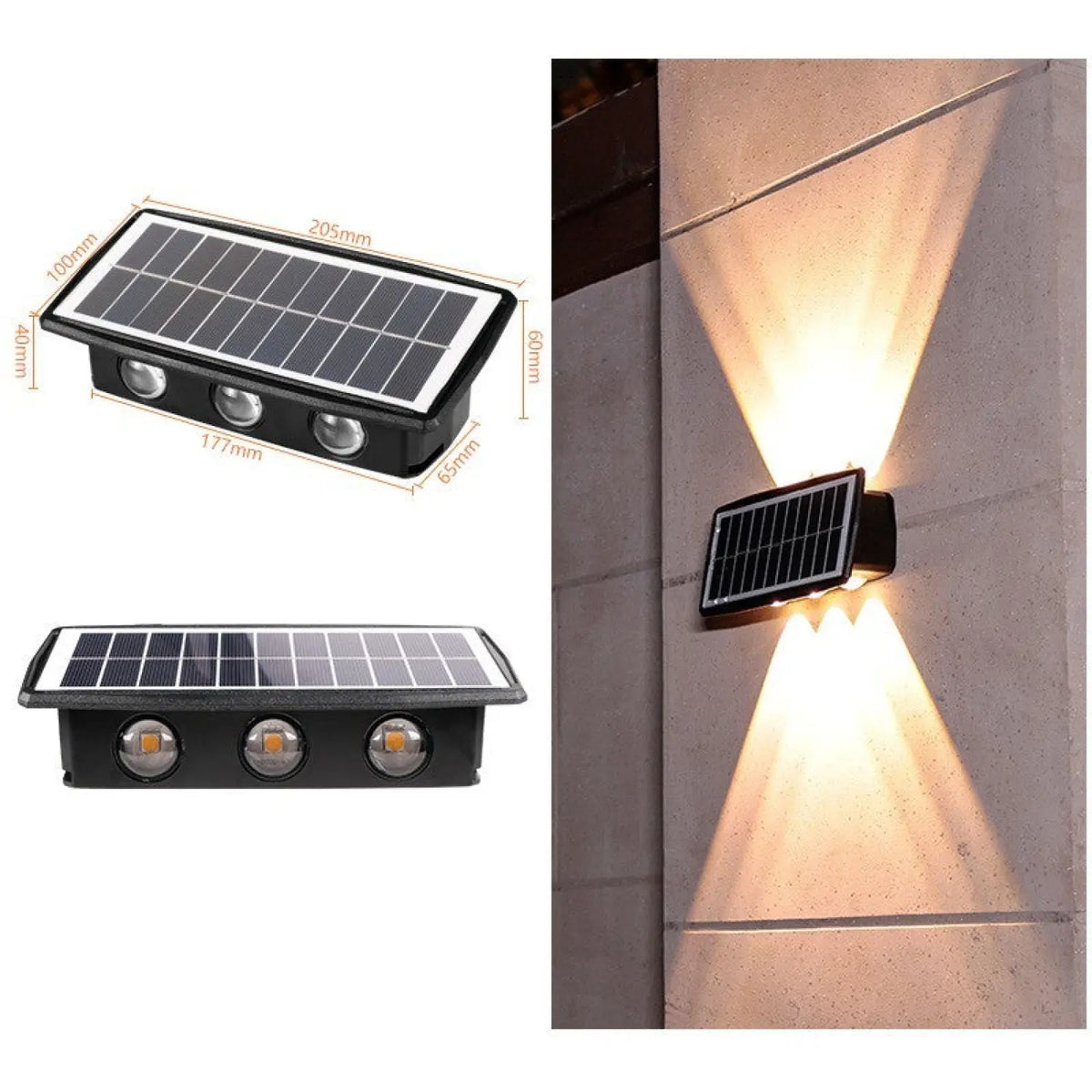 Modern Outdoor Solar Wall Lights with Waterproof Design, photo 8 of 11