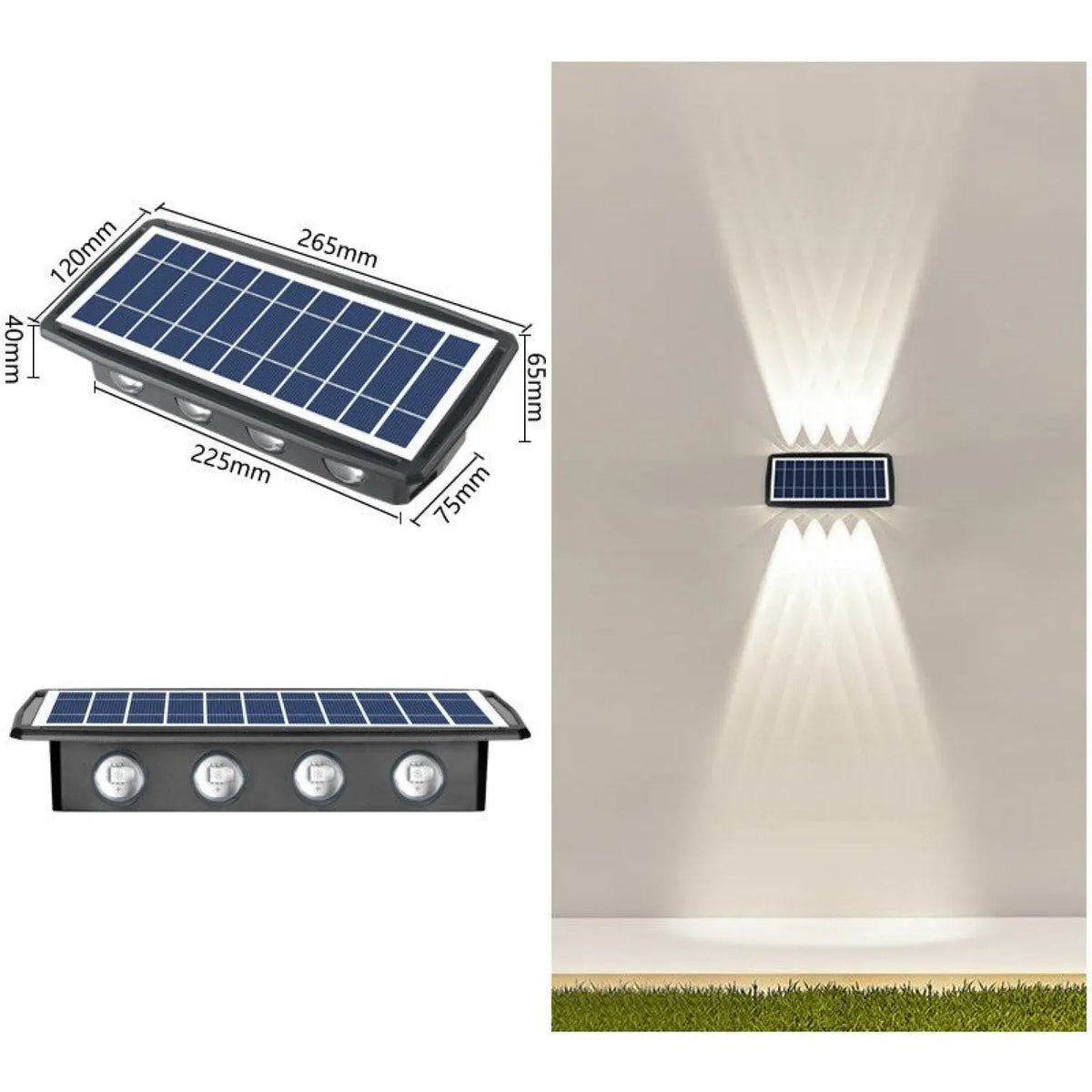 Modern Outdoor Solar Wall Lights with Waterproof Design, photo 10 of 11