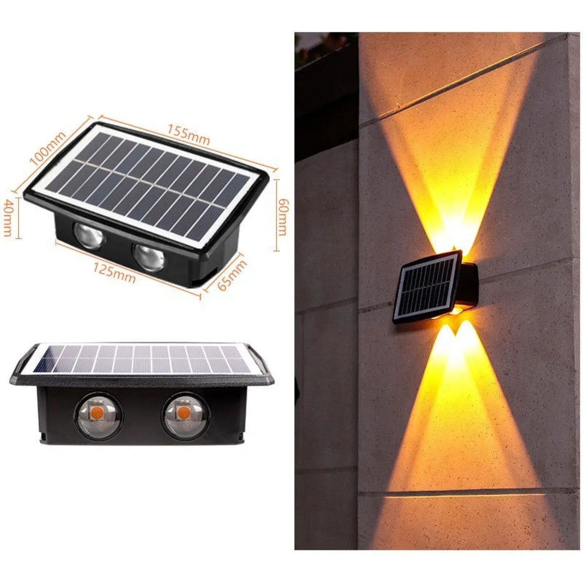 Modern Outdoor Solar Wall Lights with Waterproof Design, photo 9 of 11