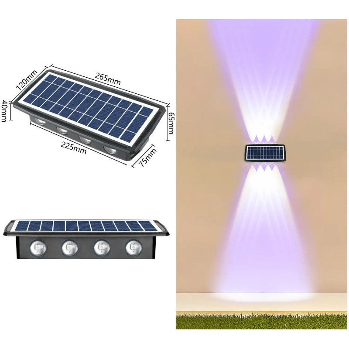 Modern Outdoor Solar Wall Lights with Waterproof Design, photo 7 of 11