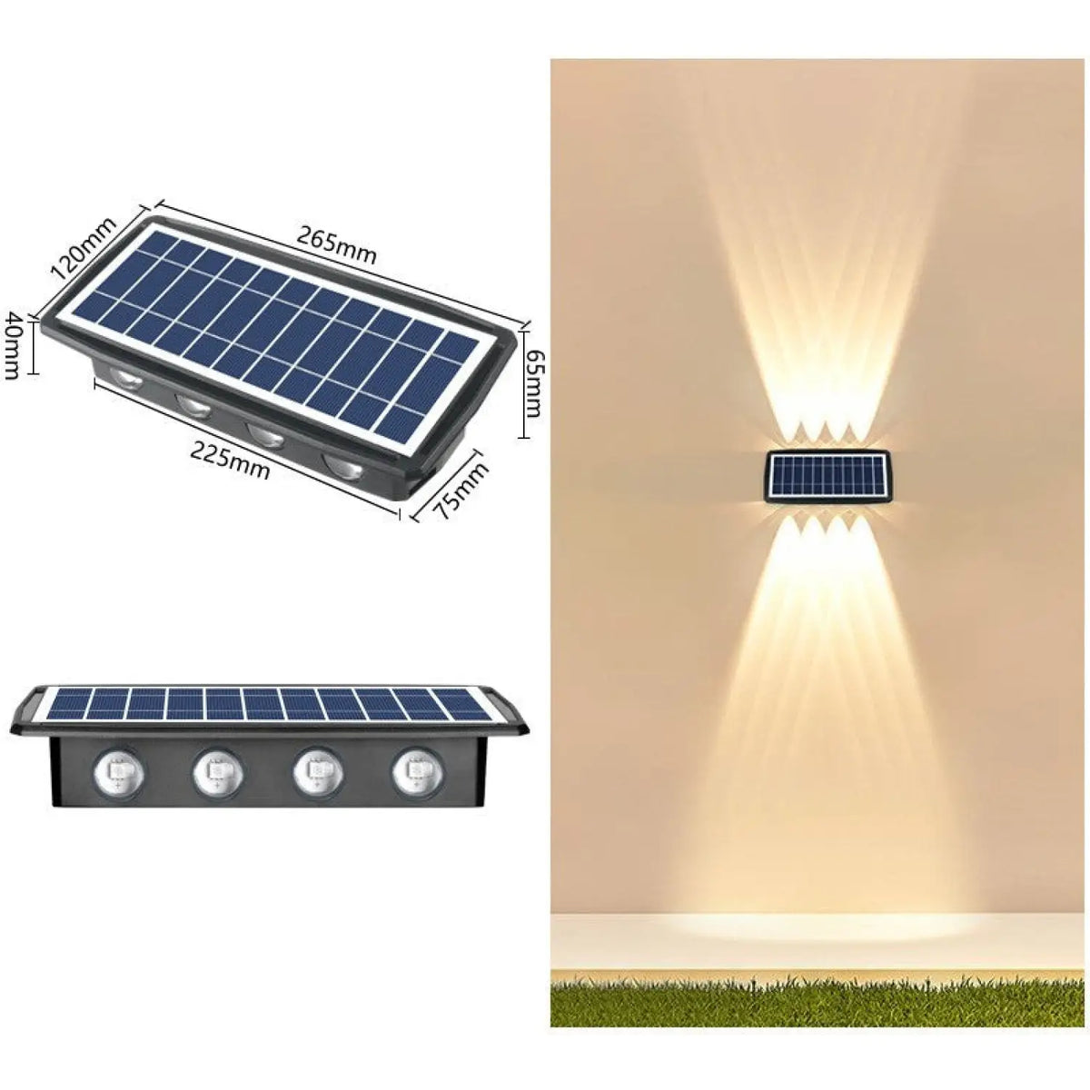 Modern Outdoor Solar Wall Lights with Waterproof Design, photo 3 of 11