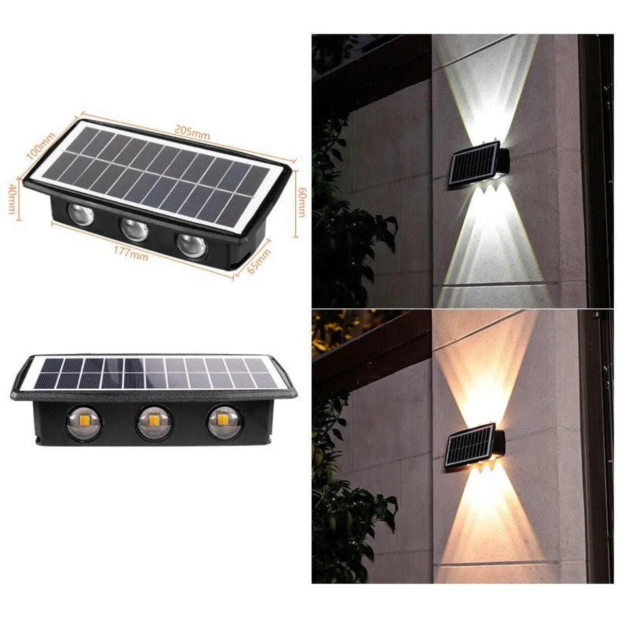 Modern Outdoor Solar Wall Lights with Waterproof Design, photo 2 of 11