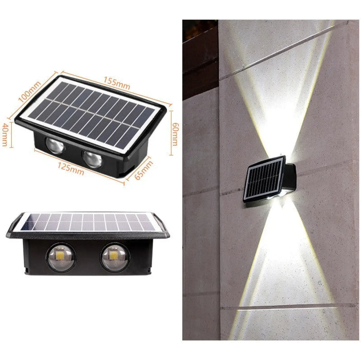 Modern Outdoor Solar Wall Lights with Waterproof Design, photo 4 of 11