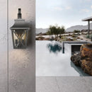 Modern Outdoor Wall Light Fixture with 2 Waterproof Glass Lights