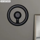 GobekUsa Modern LED Wall Sconce with Black/White Aluminum Shade for Bedroom