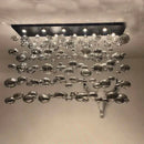 GobekUsa Modern Oval Bubble Ball LED Chandelier Lighting Dining Room Light Fixtures