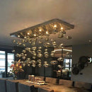 GobekUsa Modern Oval Bubble Ball LED Chandelier Lighting Dining Room Light Fixtures