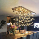 GobekUsa Modern Oval Bubble Ball LED Chandelier Lighting Dining Room Light Fixtures