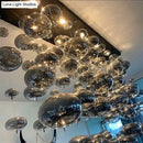 GobekUsa Modern Oval Bubble Ball LED Chandelier Lighting Dining Room Light Fixtures