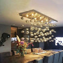 GobekUsa Modern Oval Bubble Ball LED Chandelier Lighting Dining Room Light Fixtures
