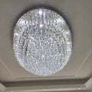 GobekUsa Crystal Dining Room Ceiling Light Modern LED K9 Crystals Gold / Chrome