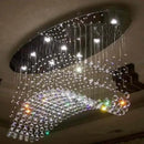 GobekUsa Crystal Flush Mount Chandelier: Modern Contemporary Lighting