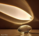 Modern oval crystal led table lamp for bedroom ambient lighting by Decorbites