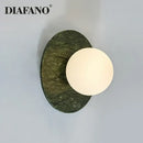 GobekUsa Green Marble LED Wall Lamp for Luxury Living Room Decor