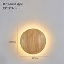 GobekUsa LED Wooden Wall Lamp: Modern Nordic Style Bedroom Wall Light, AC110-240V