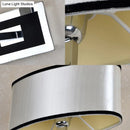 GobekUsa Modern Oval Wall Sconce: Chrome LED Fabric Lighting for Bedside