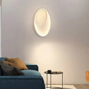 GobekUsa Modern Oval Wall Sconce Light - Acrylic White/Black LED Wall Lamp for Bedroom - Warm/White Light