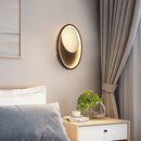 GobekUsa Modern Oval Wall Sconce Light - Acrylic White/Black LED Wall Lamp for Bedroom - Warm/White Light