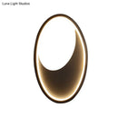 GobekUsa Modern Oval Wall Sconce Light - Acrylic White/Black LED Wall Lamp for Bedroom - Warm/White Light
