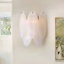 GobekUsa Modern Oval Wall Sconce with 3 White Glass Lights for Hallways