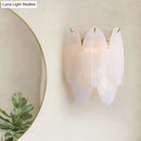 GobekUsa Modern Oval Wall Sconce with 3 White Glass Lights for Hallways