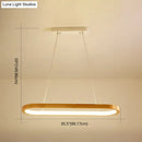 GobekUsa Minimalist Wood Island Pendant LED Ceiling Light - Modern Elliptic Design for Living Room