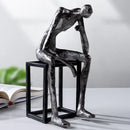 GobekUsa Abstract Thinkers Sculpture: Decorative Figurines for Home Furnishings