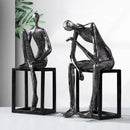 GobekUsa Abstract Thinkers Sculpture: Decorative Figurines for Home Furnishings