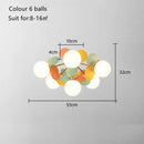 GobekUsa Kids' Room Glass Ball Chandelier, Modern LED Ceiling Light Fixture