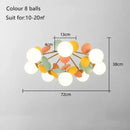 GobekUsa Kids' Room Glass Ball Chandelier, Modern LED Ceiling Light Fixture