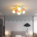 GobekUsa Kids' Room Glass Ball Chandelier, Modern LED Ceiling Light Fixture