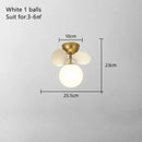 GobekUsa Kids' Room Glass Ball Chandelier, Modern LED Ceiling Light Fixture