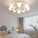 GobekUsa Kids' Room Glass Ball Chandelier, Modern LED Ceiling Light Fixture