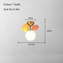 GobekUsa Kids' Room Glass Ball Chandelier, Modern LED Ceiling Light Fixture