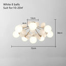 GobekUsa Kids' Room Glass Ball Chandelier, Modern LED Ceiling Light Fixture